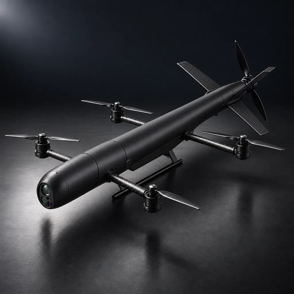 Bolt, Bullet shaped VTOL ISR drone with a rocket boost