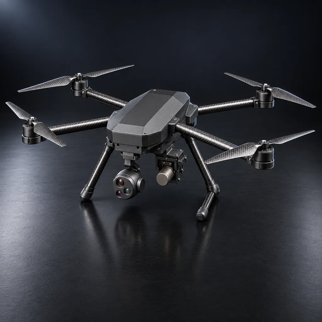 Courier, Night vision surveillance drone with payload drop